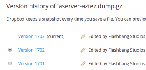 (Nightly Aztez source control backups for 1702 days? Sure.)